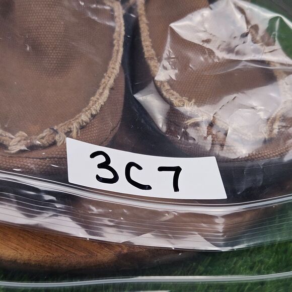 CROCS Santa Cruz Shoes Mens 11 Brown Slip On Canvas Loafer Slippers Casual - Picture 15 of 15